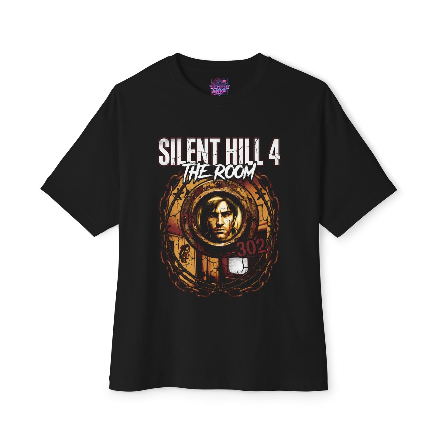 Silent Hill 4: The Room Henry Townshend Box Art Premium Oversized Unisex T-Shirt