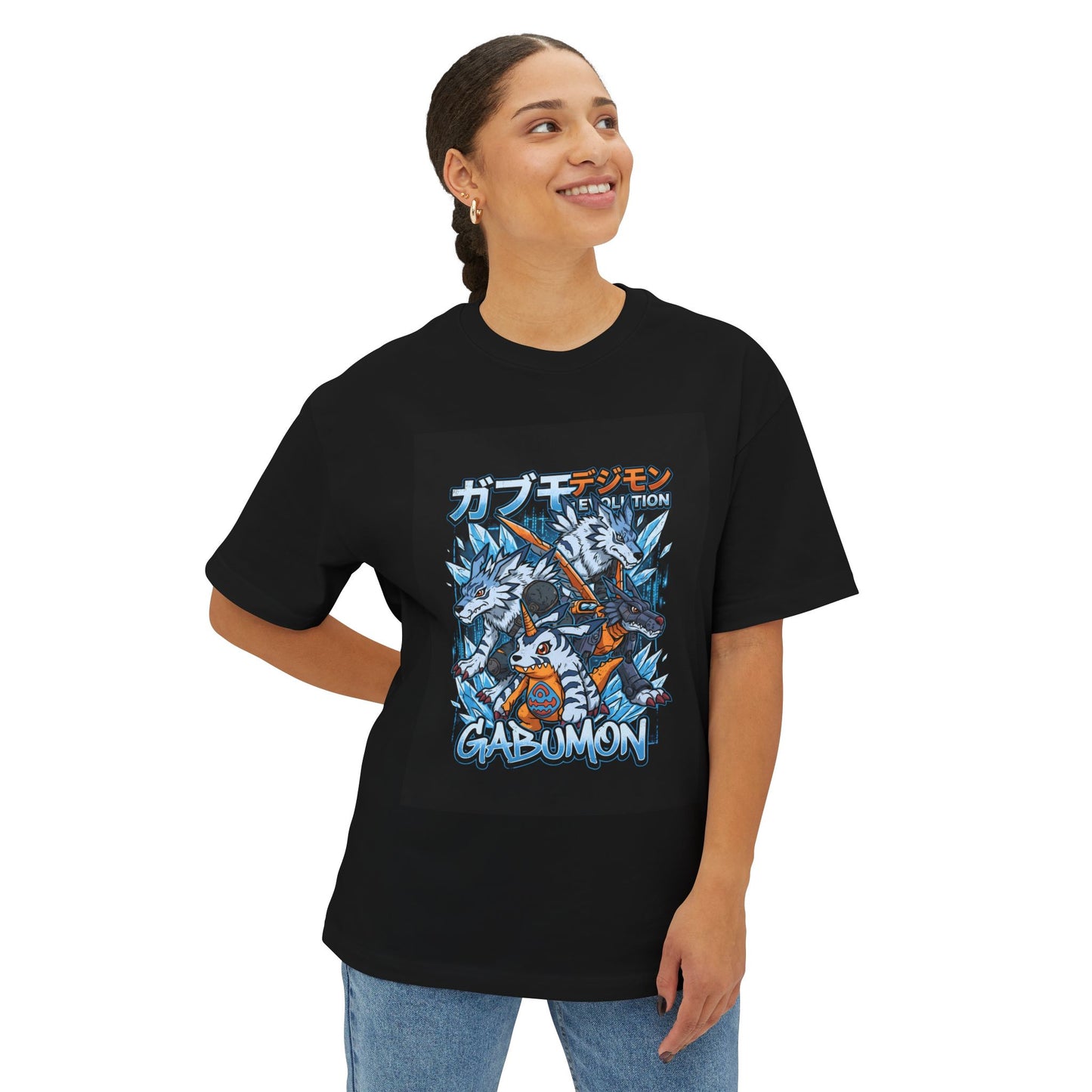 Garurumon Champion: Howling Wolf Evolution Premium Oversized Unisex T-Shirt