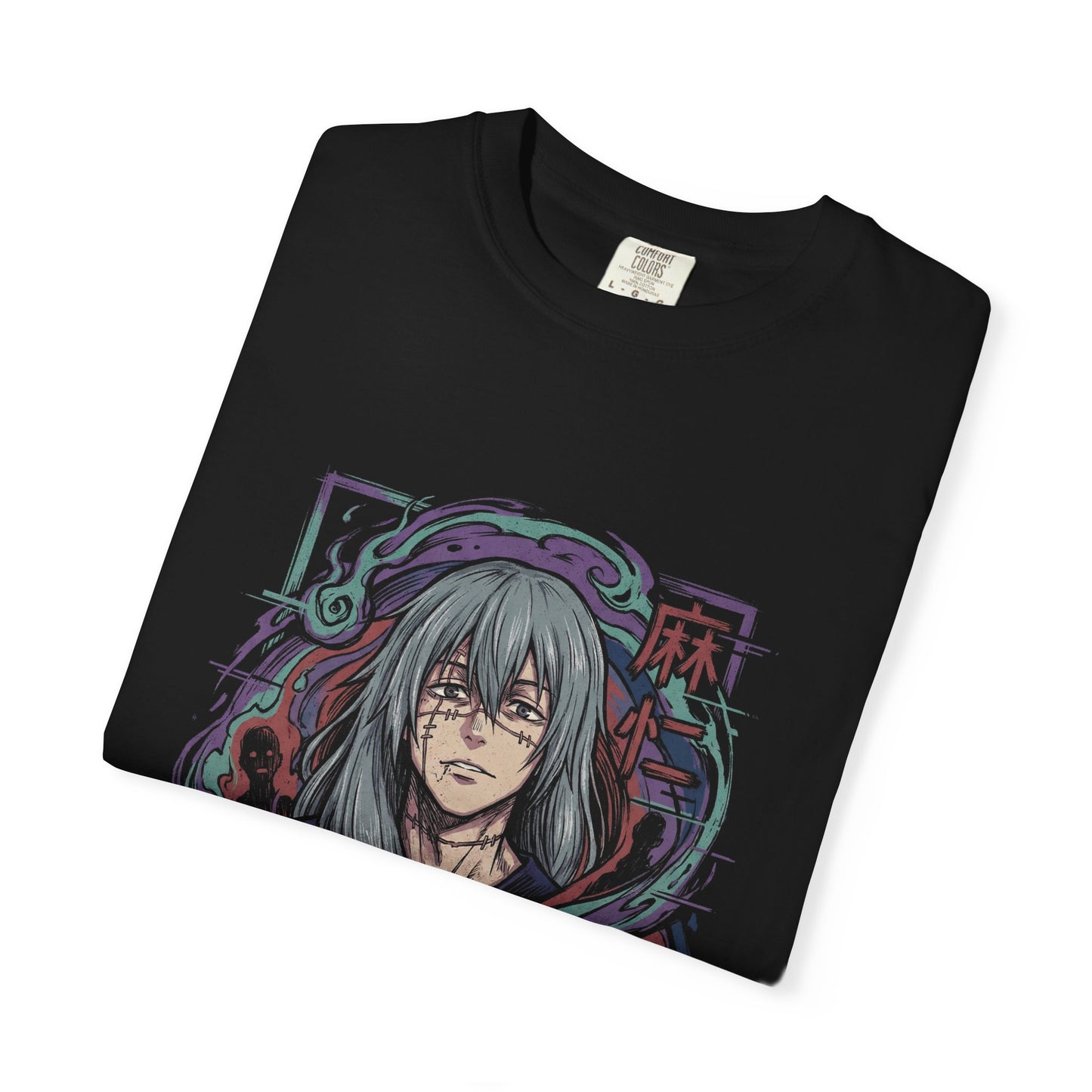 Mahito JJK Grey Blue Hair Stitches Sadistic Cursed Spirit Portrait Premium T-Shirt