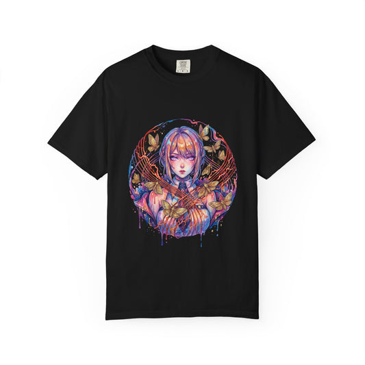 Evelyn Chevalier ZZZ Red Burning Tethers Portrait Premium T-Shirt