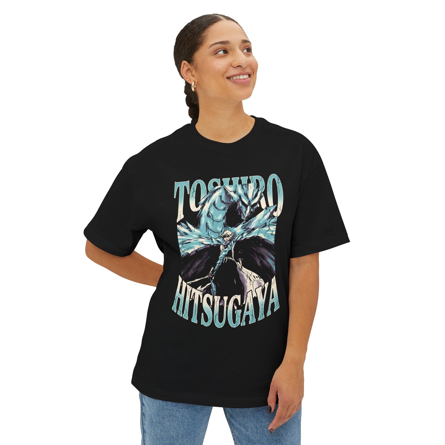Toshiro Hitsugaya Bleach Anime Y2K Bootleg Vintage Tee - Oversized Premium Tee
