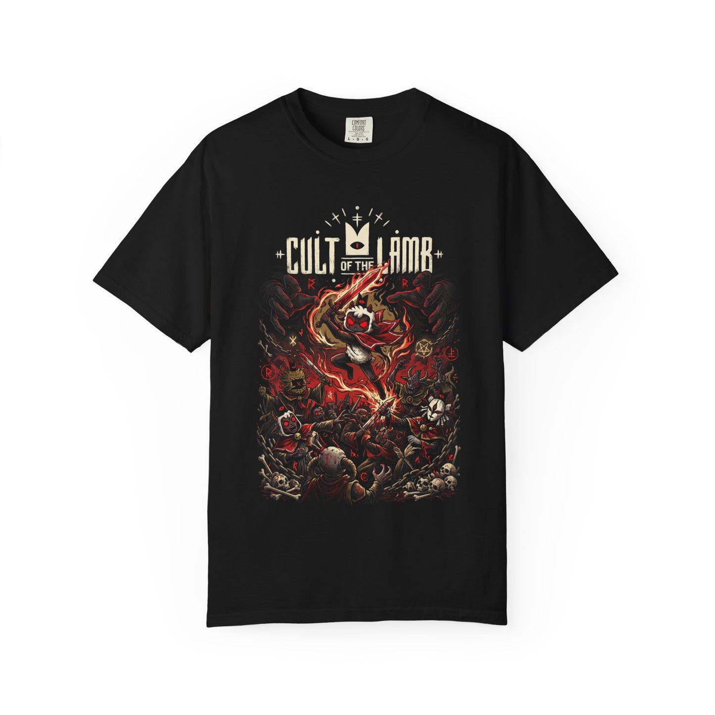 Cult of the Lamb The Lamb Red Crown Cult Leader Iconic Design Premium T-Shirt