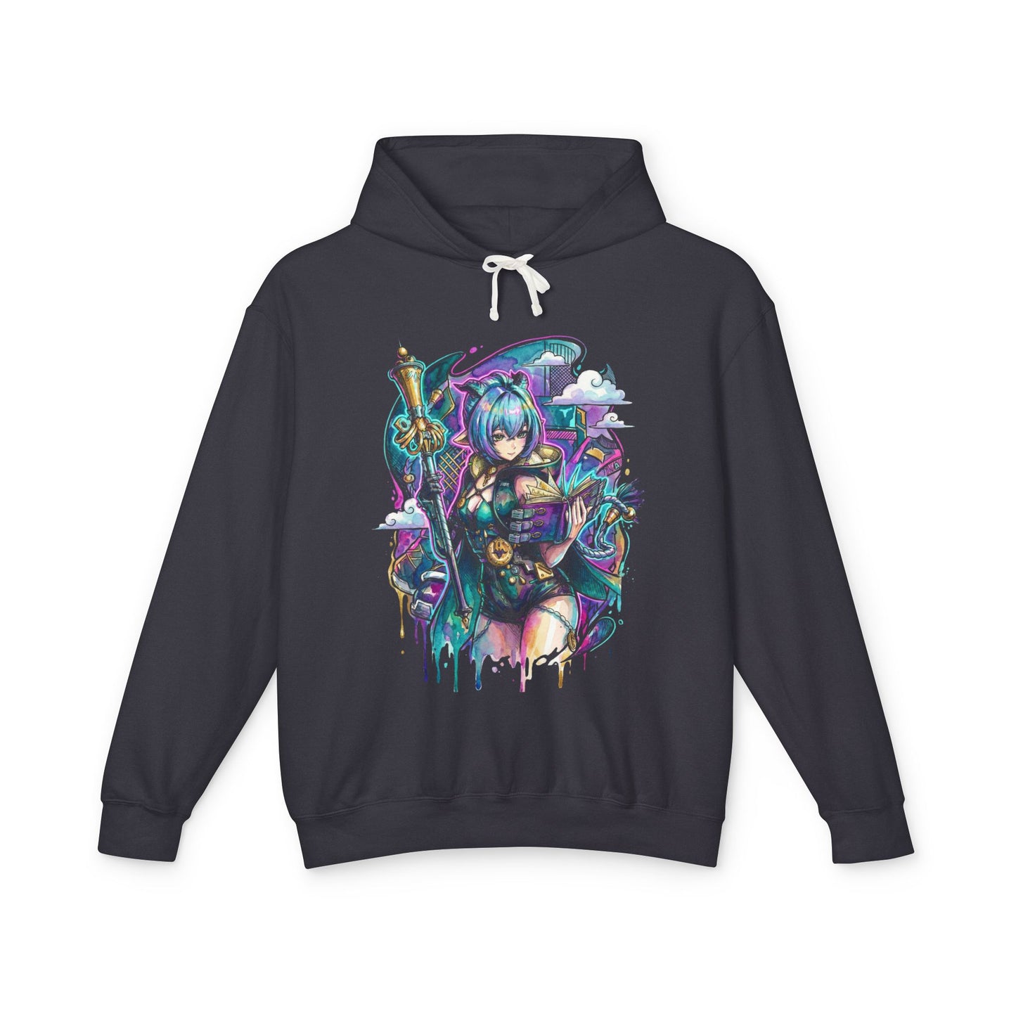 Zenless Zone Zero Lucia Elowen Cerulean Hair Goat Horns Art Unisex Premium Hoodie