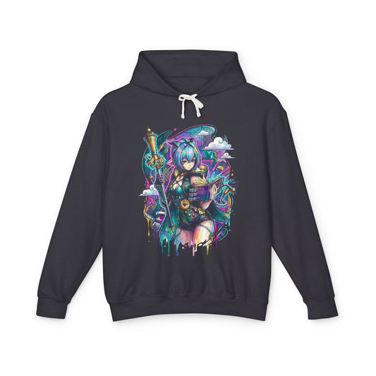 Zenless Zone Zero Lucia Elowen Cerulean Hair Goat Horns Art Unisex Premium Hoodie