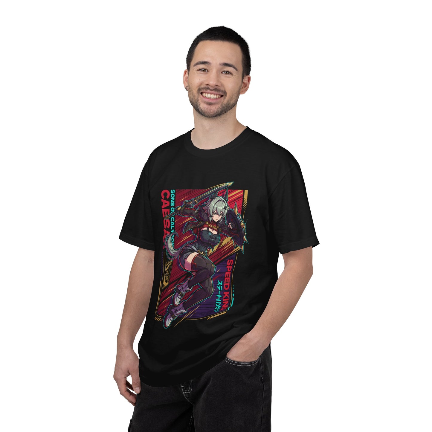 Zenless Zone Zero Caesar King Neon Retro Vaporwave Premium T-Shirt