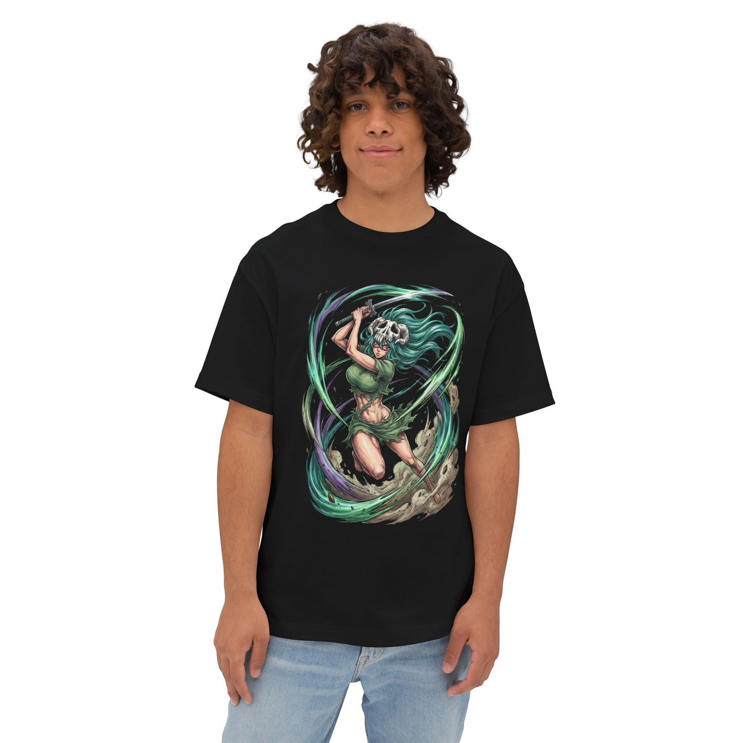 Nelliel Tu Odelschwanck Bleach Green Hair Adult Form Portrait Premium Oversized Unisex T-Shirt
