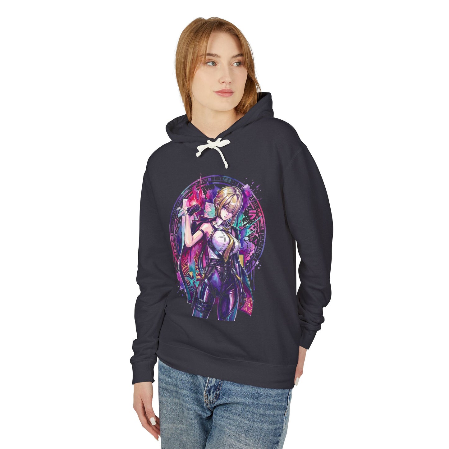 Evelyn Chevalier ZZZ Red Burning Tethers Portrait Unisex Premium Hoodie