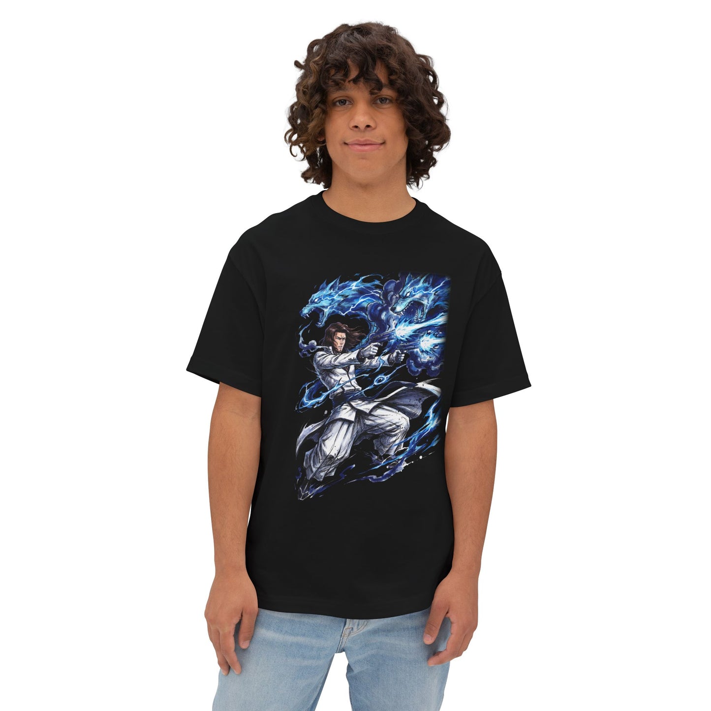 Bleach Coyote Starrk Fanged Mask Neck Hollow Hole Portrait Premium Oversized Unisex T-Shirt