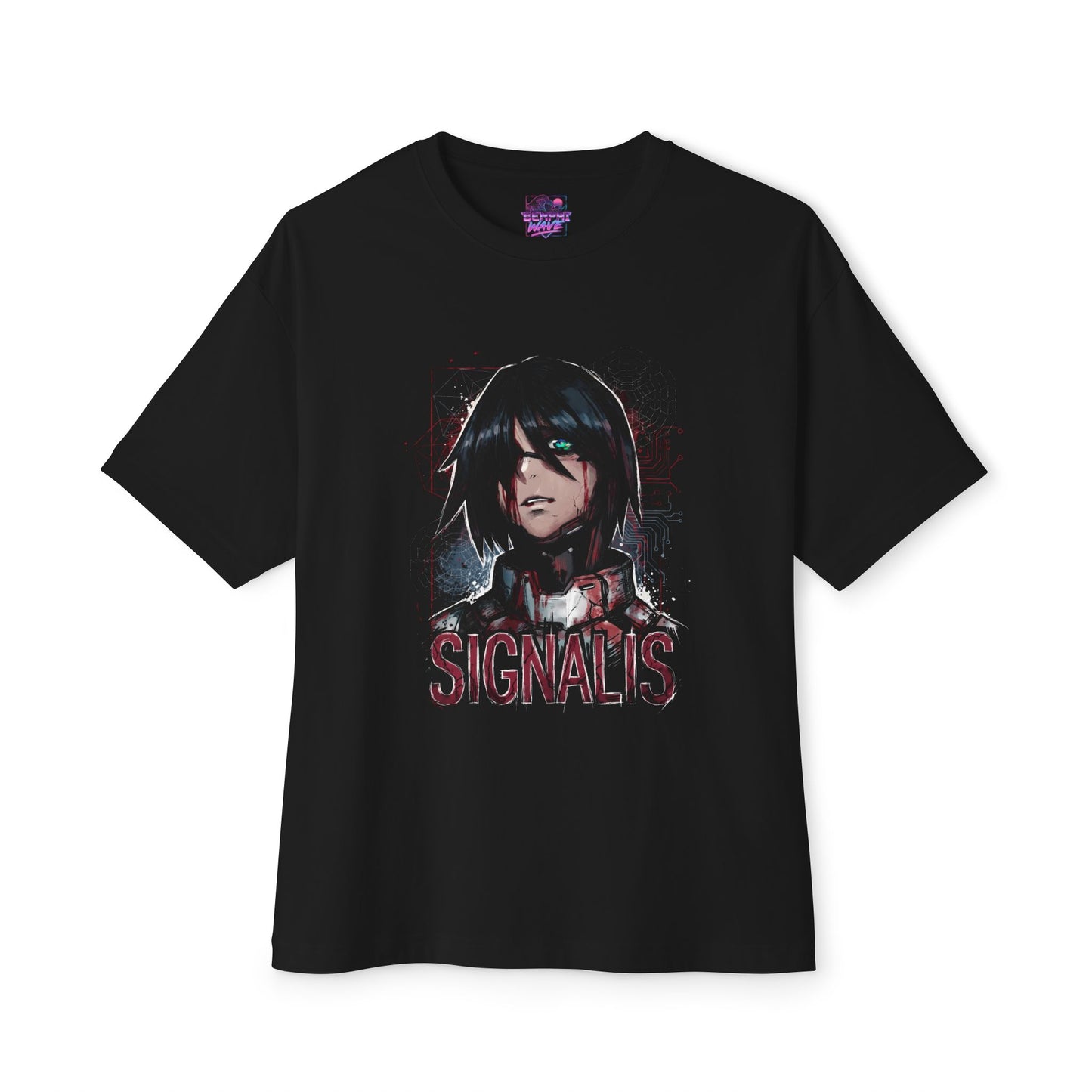 Signalis PS1 Throwback Survival Horror Aesthetic Portrait Premium Oversized Unisex T-Shirt