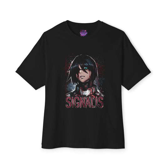 Signalis PS1 Throwback Survival Horror Aesthetic Portrait Premium Oversized Unisex T-Shirt
