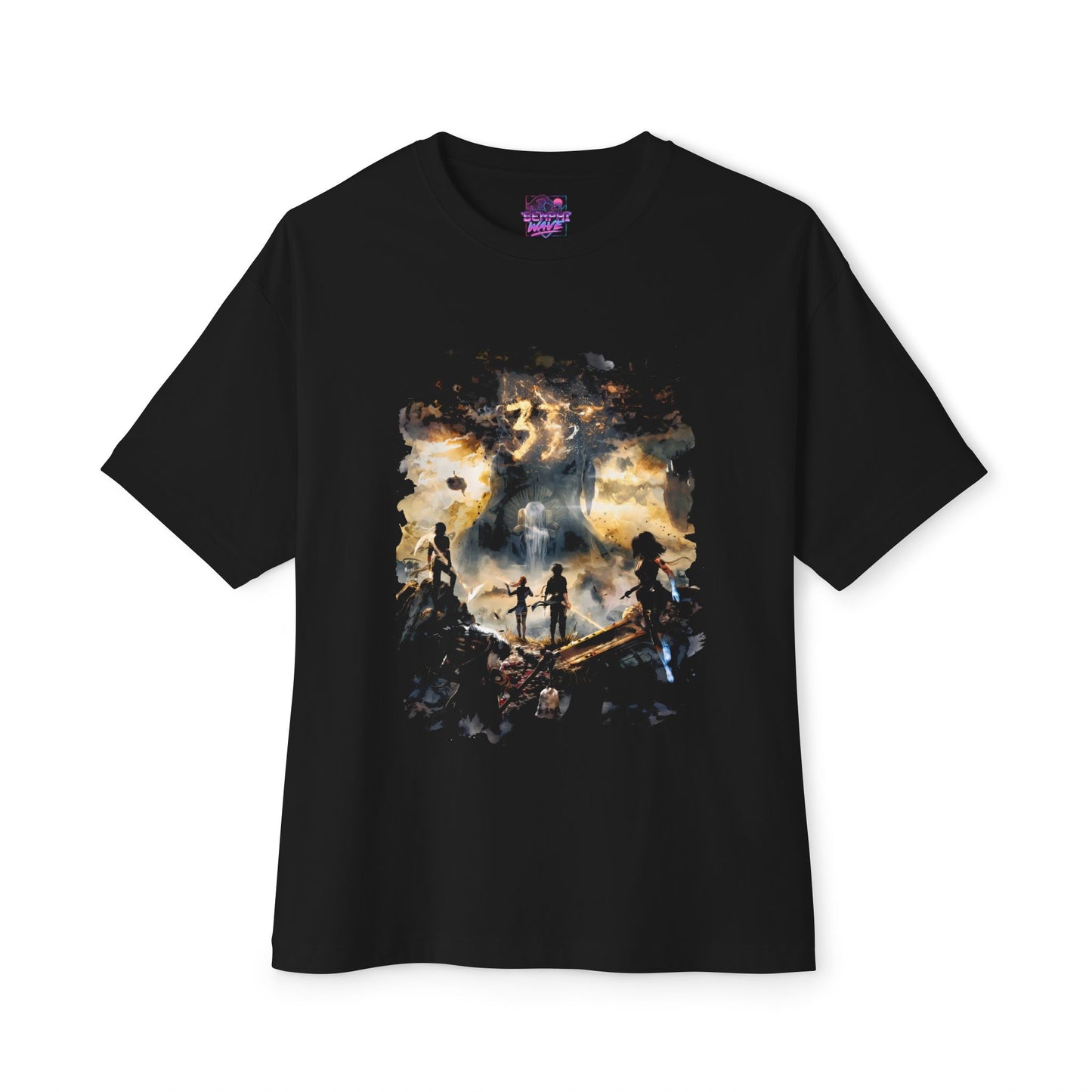 Golden Expedition 33: Red Gommage Street Fashion Legend Facing the Paintress Premium Oversized Unisex T-Shirt